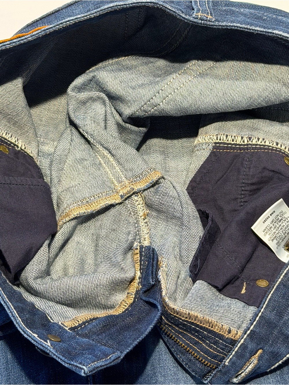 EXPRESS Y2K 2000’s Stella Low Rise Boot Cut Vintage Washed Denim Blue Jeans Sz 8 - Picture 13 of 16